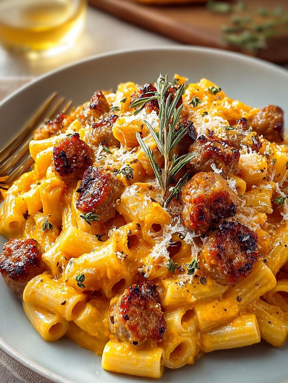 Creamy Pumpkin Sausage Pasta