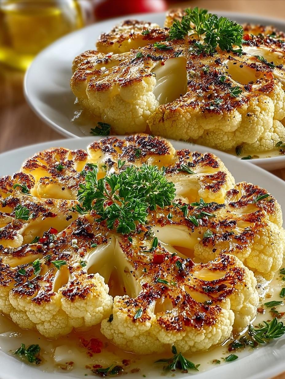 Einfache Kase Blumenkohl Steaks