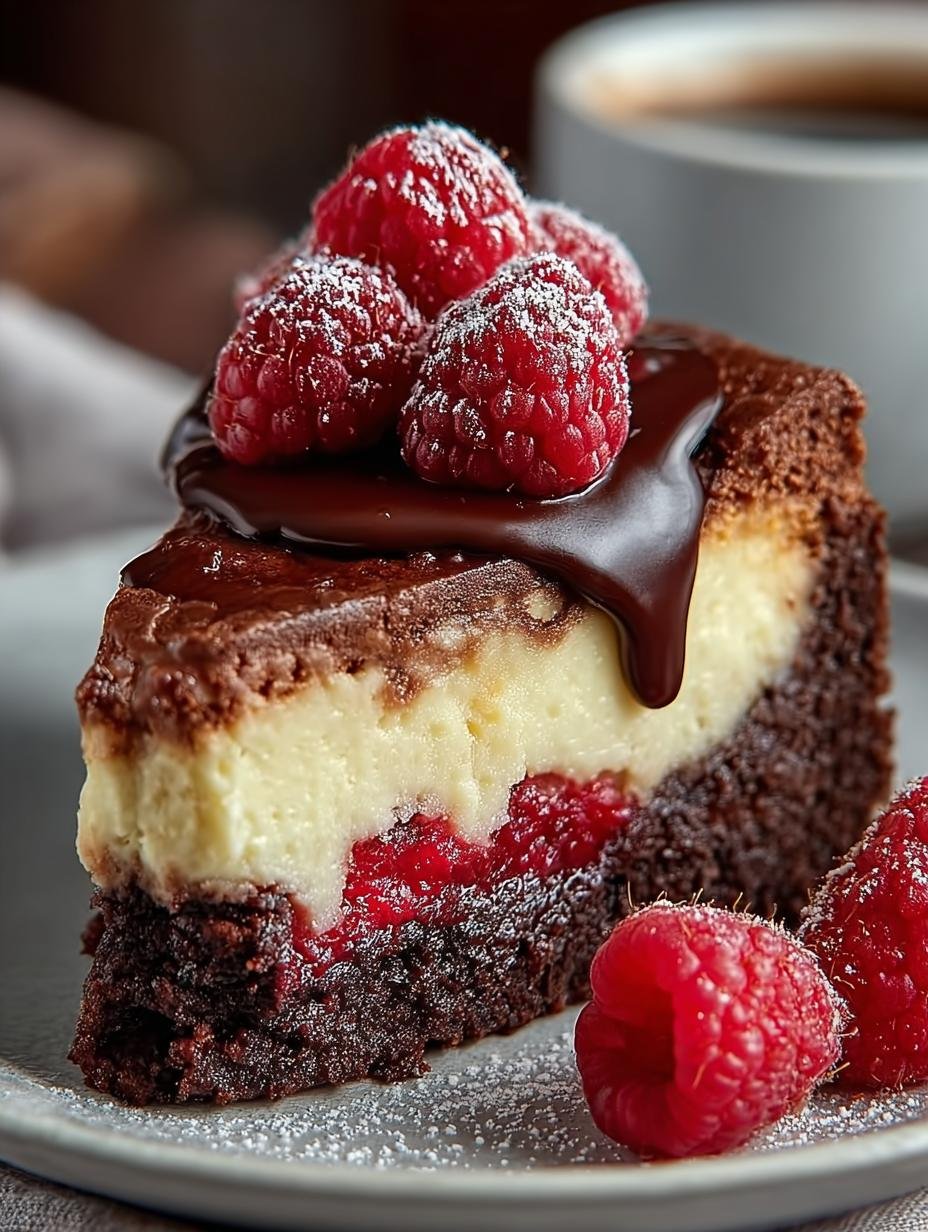 Himbeer Brownie Cheesecake Saftig