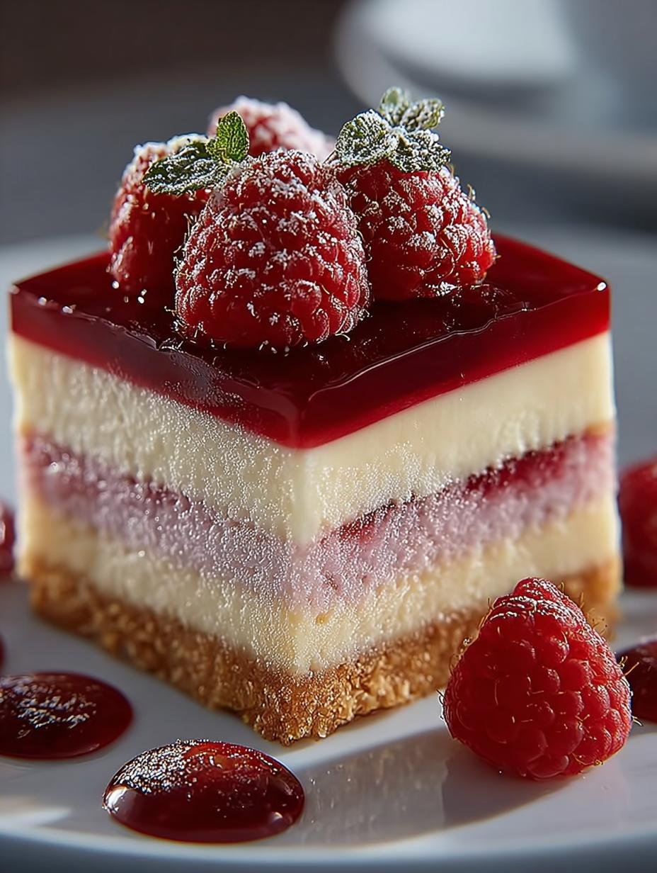 Himbeer Jelly Cheesecake Mit: een Hemels 4-lagenWonder - Himbeer Jelly Cheesecake Mit - main visual representation
