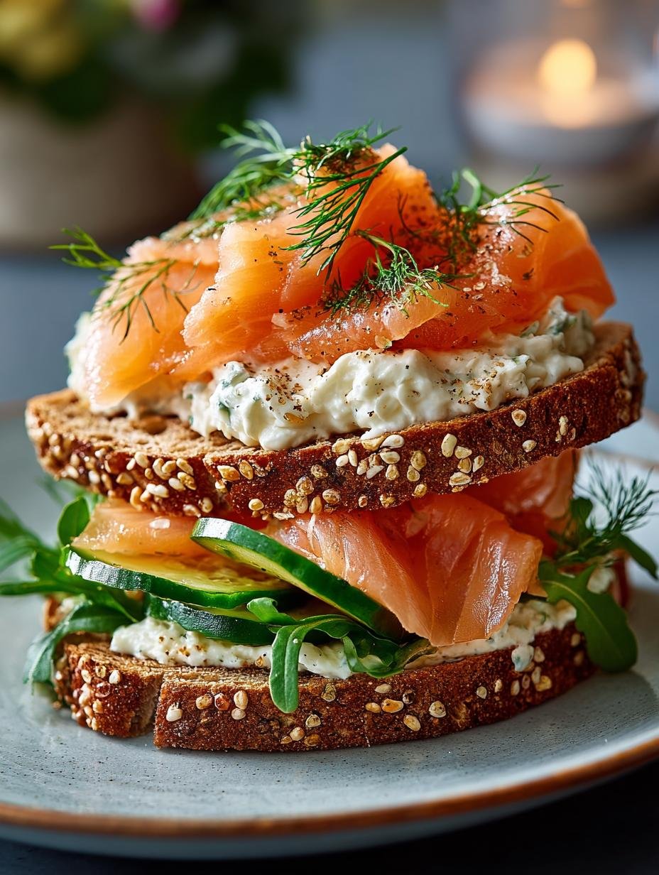 Keto Sandwich Raucherlachs Meerrettichcreme: 1 Krachtige Smakbom - Keto Sandwich Raucherlachs Meerrettichcreme - additional detail