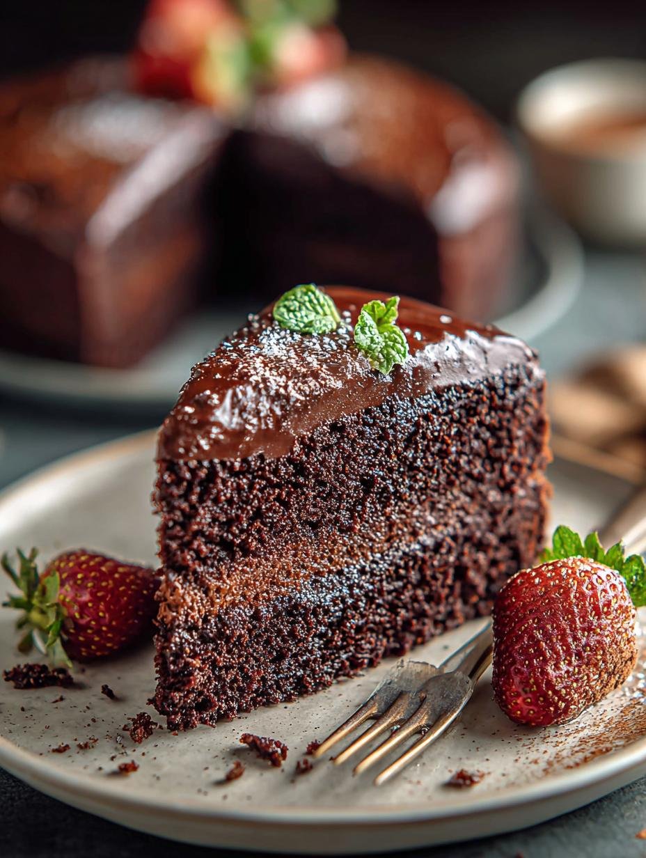 Plakjes Keto Schokoladenkuchen Rezept Lecker met verse bessen en slagroom