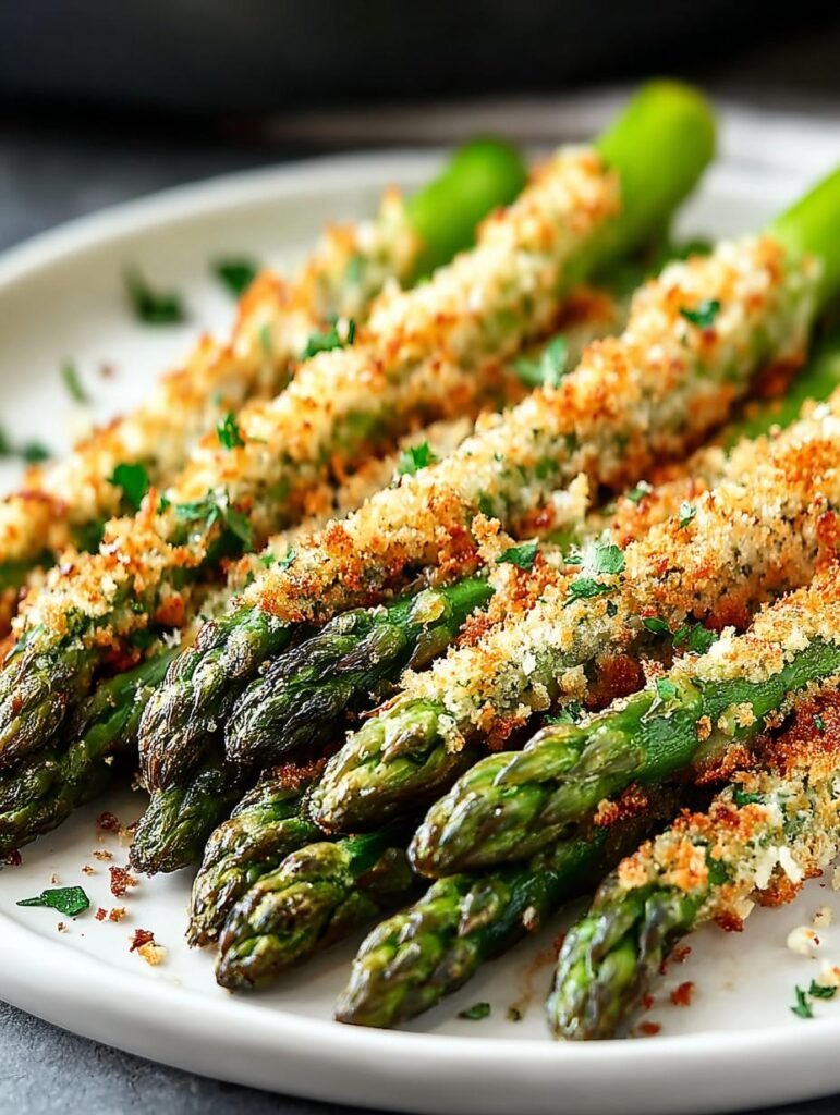 Keto Spargelbuendel Parmesan Kruste