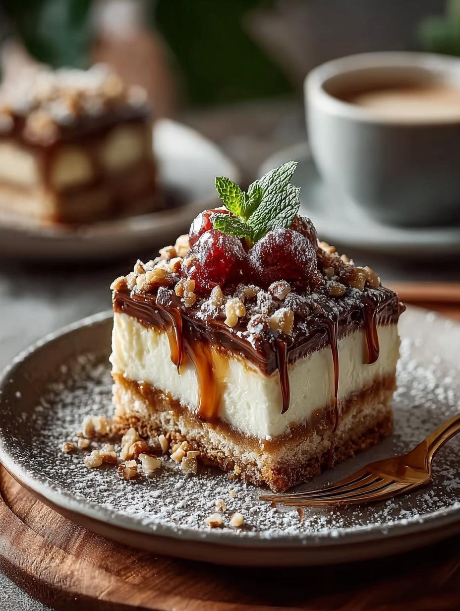 Heerlijke Kinder Maxi King Blechkuchen met romige vulling en chocoladetopping, klaar om te serveren