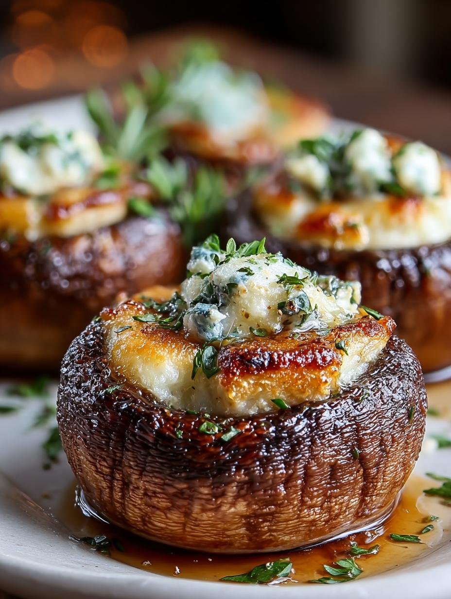 Knochenmark Gefuellte Champignons Rezept