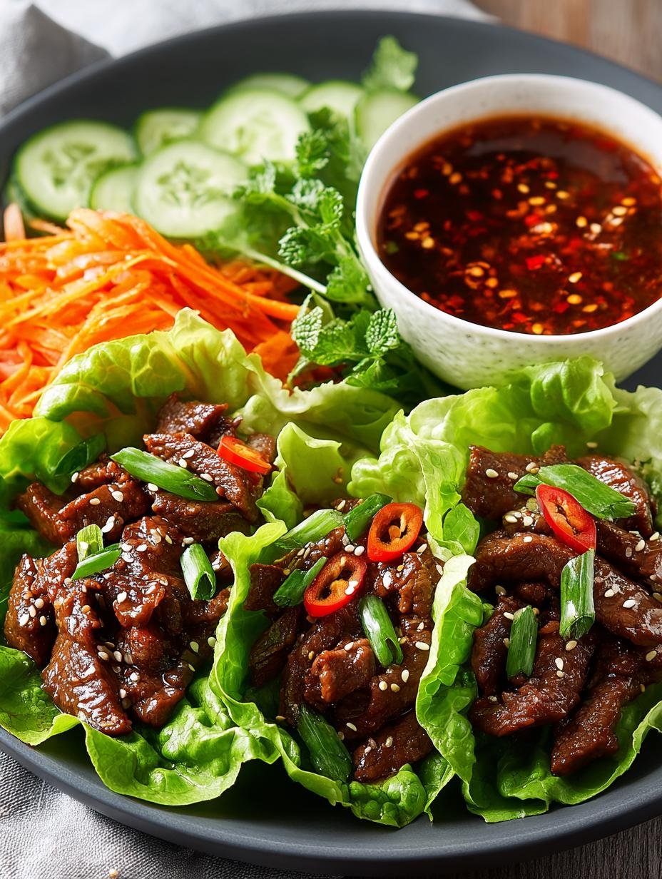 Koreanische Bulgogi Salat Wraps