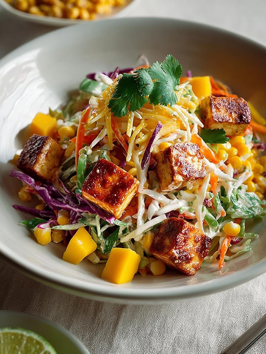 Ontdek 1 magische Mango Corn Slaw met smaakexplosie - Mango Corn Slaw with - main visual representation