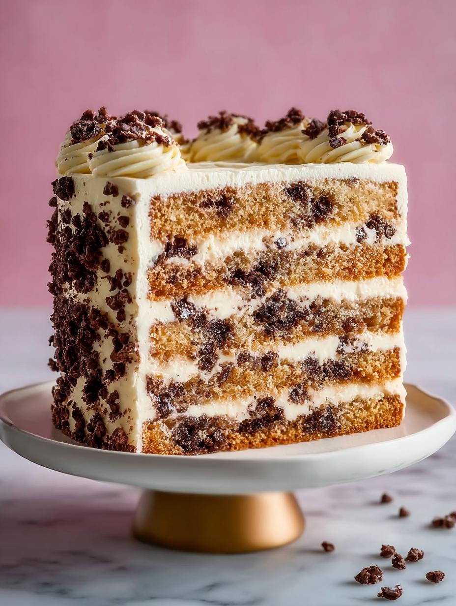 Verrukkelijke Momofuku Milk Bar Chocolate cake met lagen van chocolade en passievrucht, klaar om te serveren