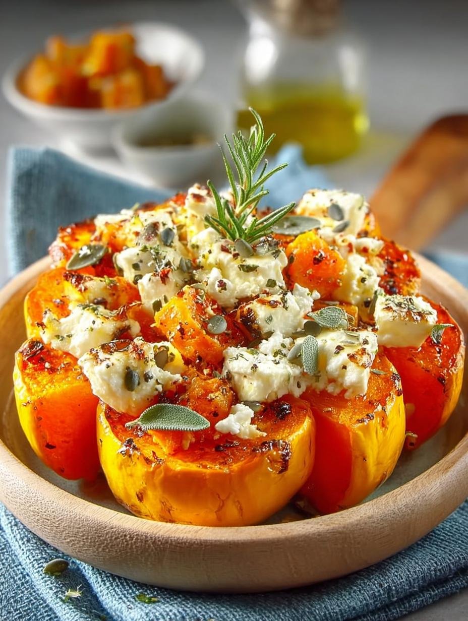 Ofen Kuerbis Mit Feta