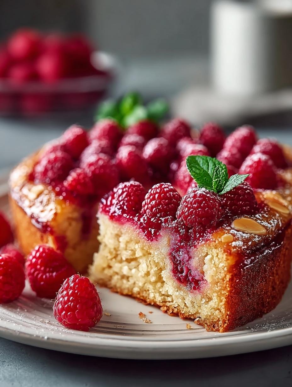 Raspberry Almond Upside Down