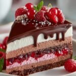 Schokoladen Himbeer Mousse Torte