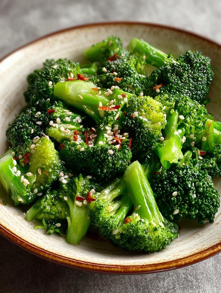 Sesame Dressed Steamed Broccoli