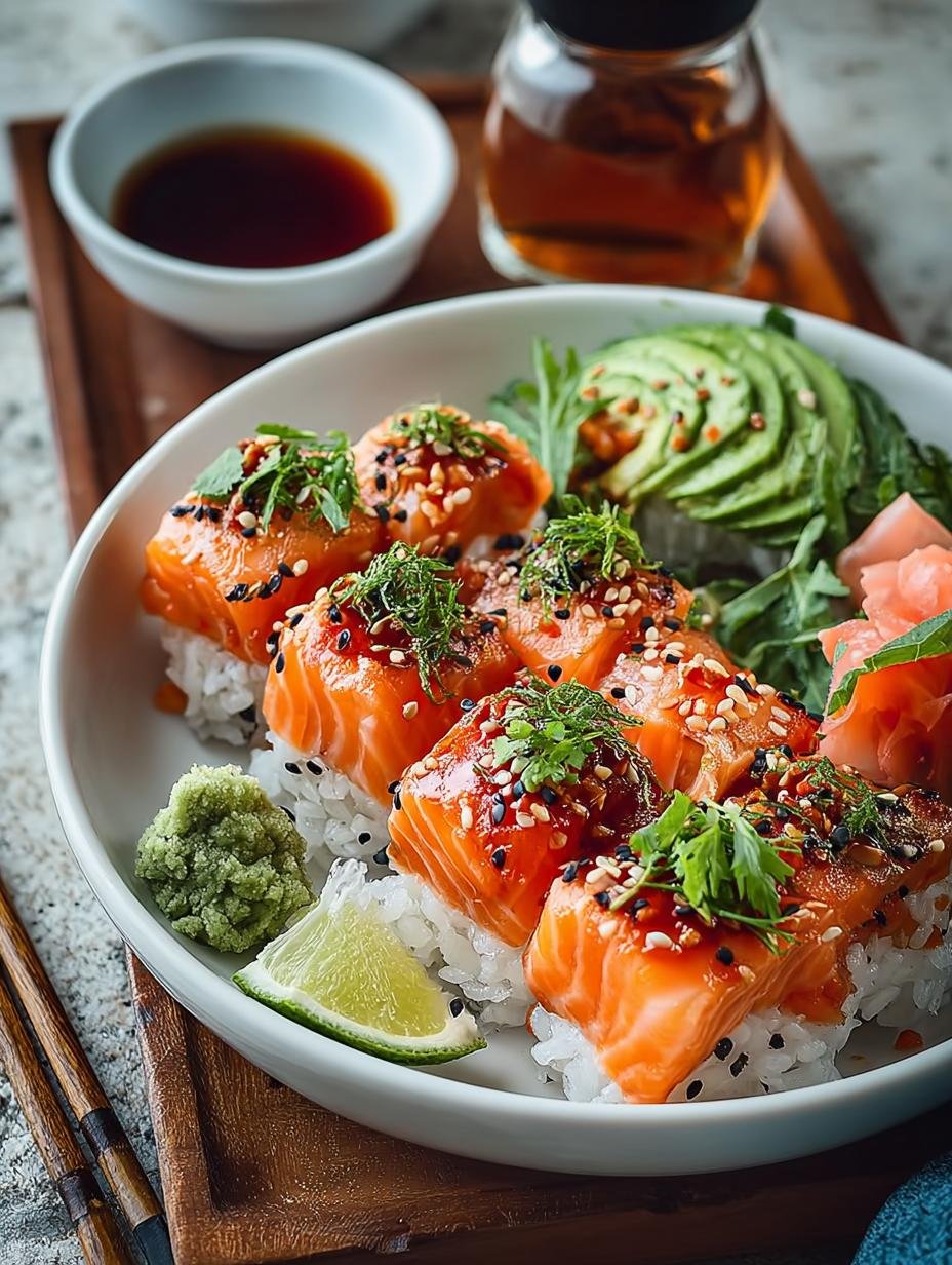 Spicy Salmon Sushi Rice