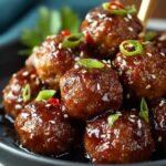 Sticky Honey Garlic Meatballs