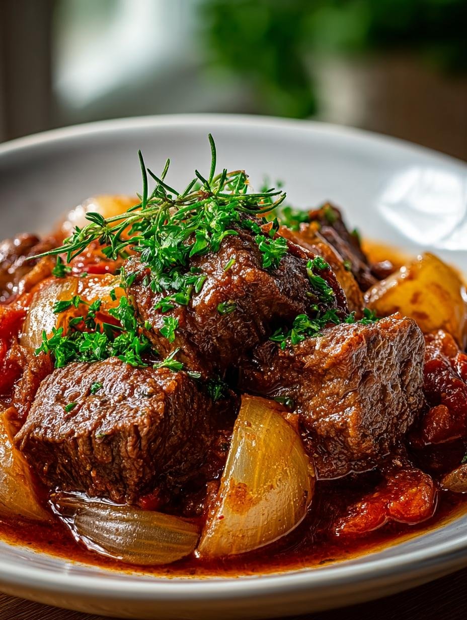 Stifado Griechisches Schmorgericht Recept: Bizarre smaak! - Stifado Griechisches Schmorgericht Rezept - main visual representation