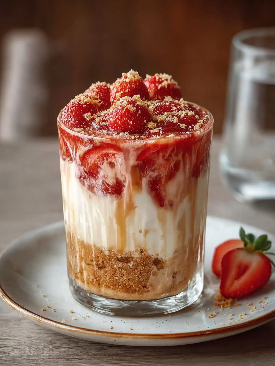 Strawberry Cheesecake Iced Latte: 320 Kcal Geluk! - Strawberry Cheesecake Iced Latte - additional detail