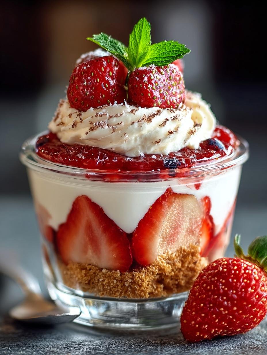 Strawberry Cheesecake Mousse Parfait: Jouw Perfecte Geheime Recept! - Strawberry Cheesecake Mousse Parfait - main visual representation