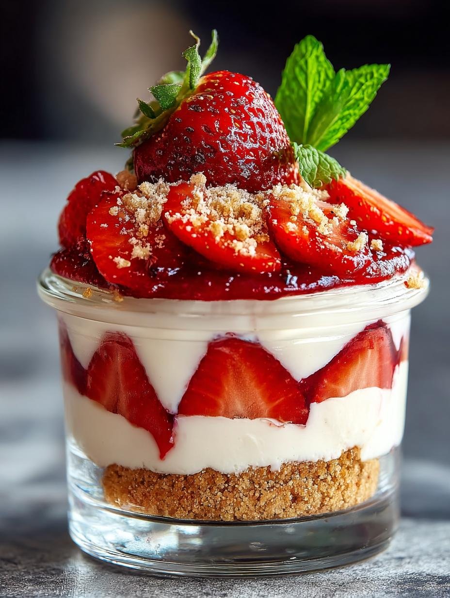 Strawberry Cheesecake Mousse Parfait