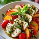 Summer Peach Balsamic Caprese