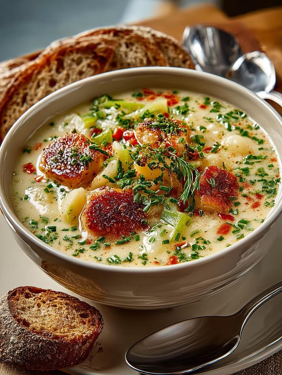 Traditionele Duitse Kartoffelsuppe Herzhaft: Een Pure Lust van 400 kcal - Traditionele Duitse Kartoffelsuppe Herzhaft - additional detail