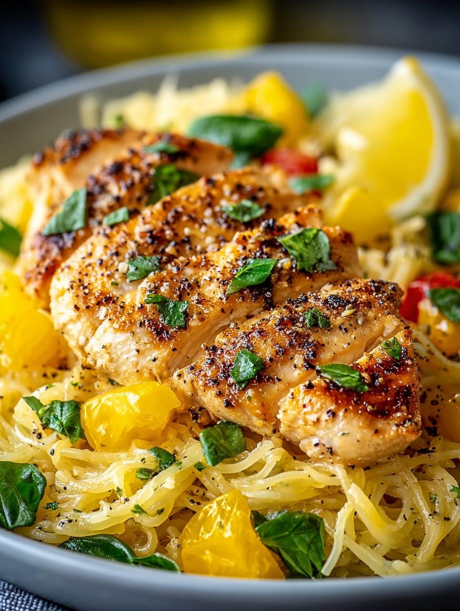 Heerlijke Zitronen Knoblauch Huehnchen Palmini salade met verse ingrediënten