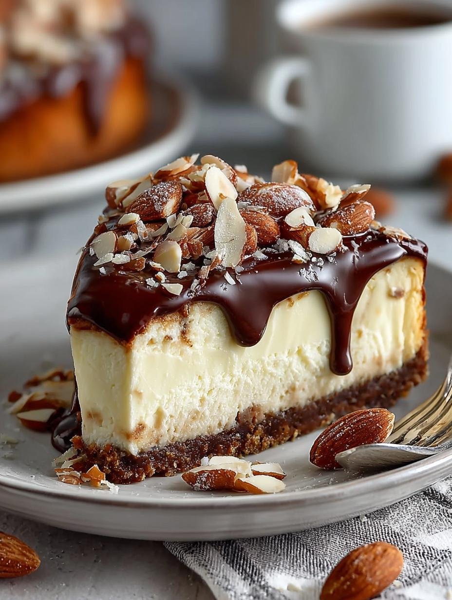 Amandel Joy Cheesecake: 1 Goddelijke Traktatie! - Almond Joy Cheesecake - additional detail