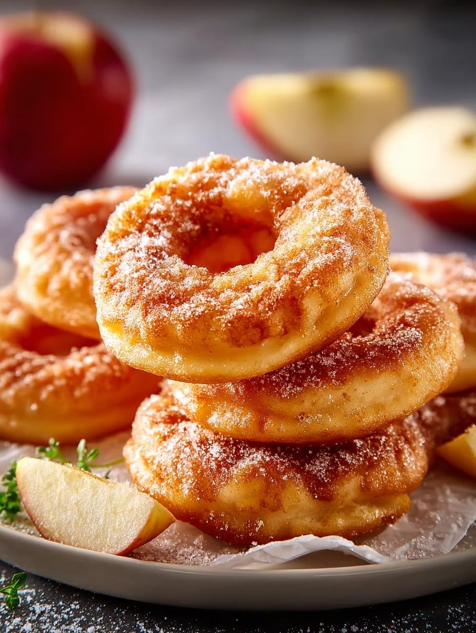 Apfelringe Minuten Schnell Knusprig: Heerlijke, goudbruine appelringen met kaneel en poedersuiker, perfect knapperig en snel klaar