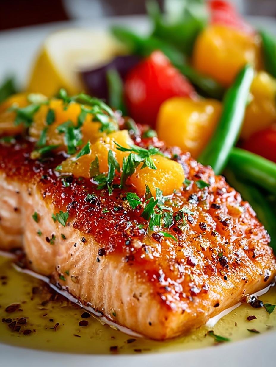 Apricot Dijon Glazed Salmon