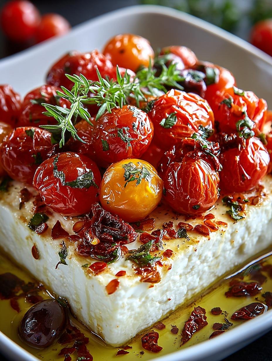 Ongelooflijke Baecker Feta Kirschtomaten Chili in 25 Min. - Een close-up van de ingrediënten voor Baecker Feta Kirschtomaten Chili, inclusief verse feta, rijpe cherrytomaten, rode chilipepers en kruiden, klaar voor bereiding.
