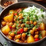 Chickpea Curry Spiced Potato