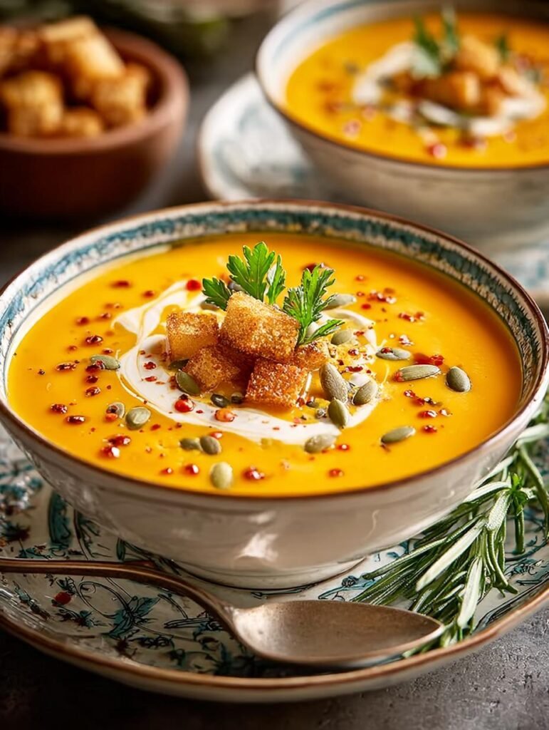 Cremige Kuerbissuppe Einfaches Herbstrezept