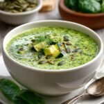 Cremige Spinat Zucchini Suppe