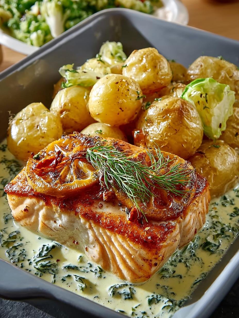 Heerlijke Gebratenes Seelachsfilet Mit Kartoffeln, perfect gebakken en geserveerd met romige saus