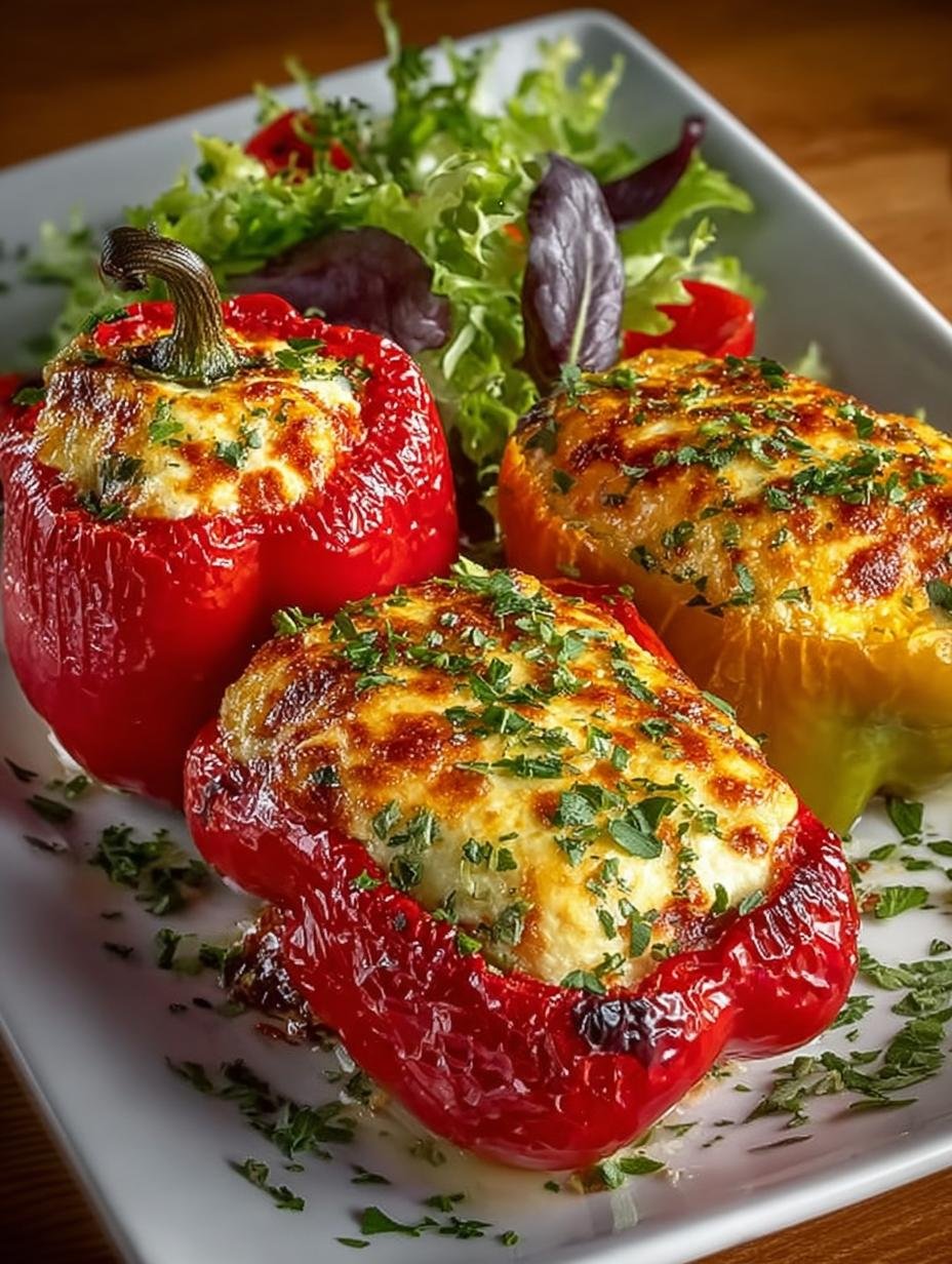 Gefuellte Feta Paprika Mit