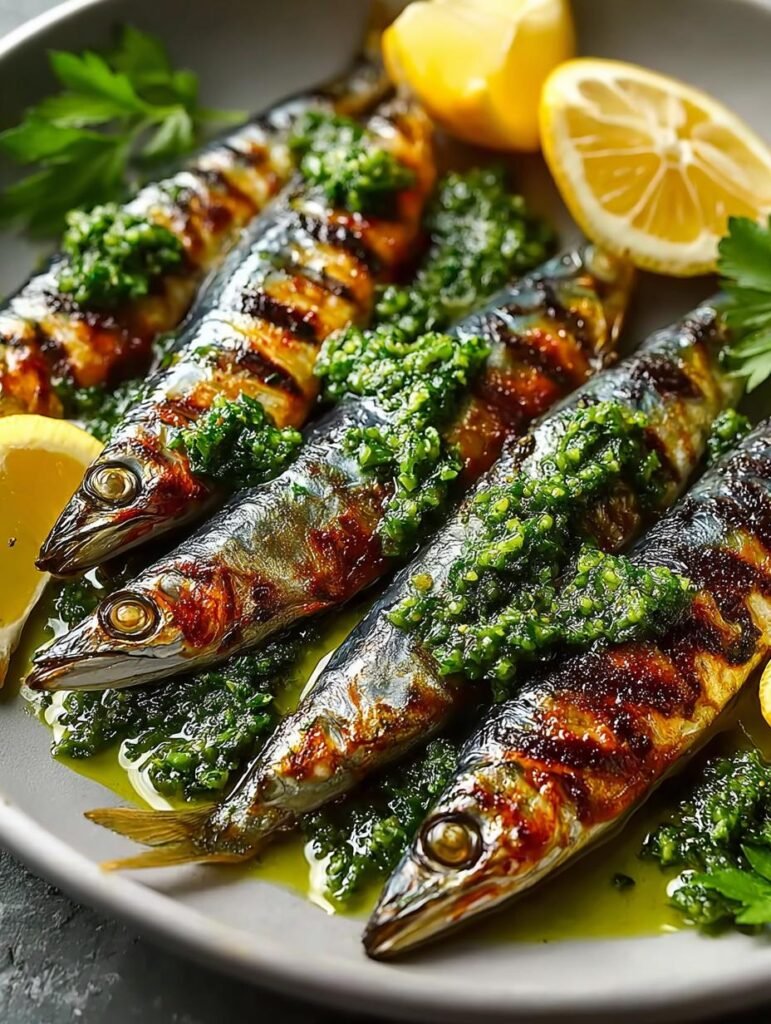 Grilled Sardines with Green