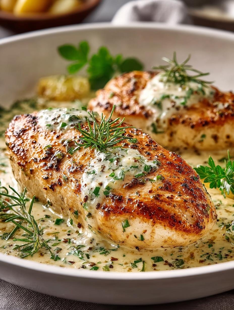 Haehnchenfilet Cremiger Knoblauchsauce Einfach