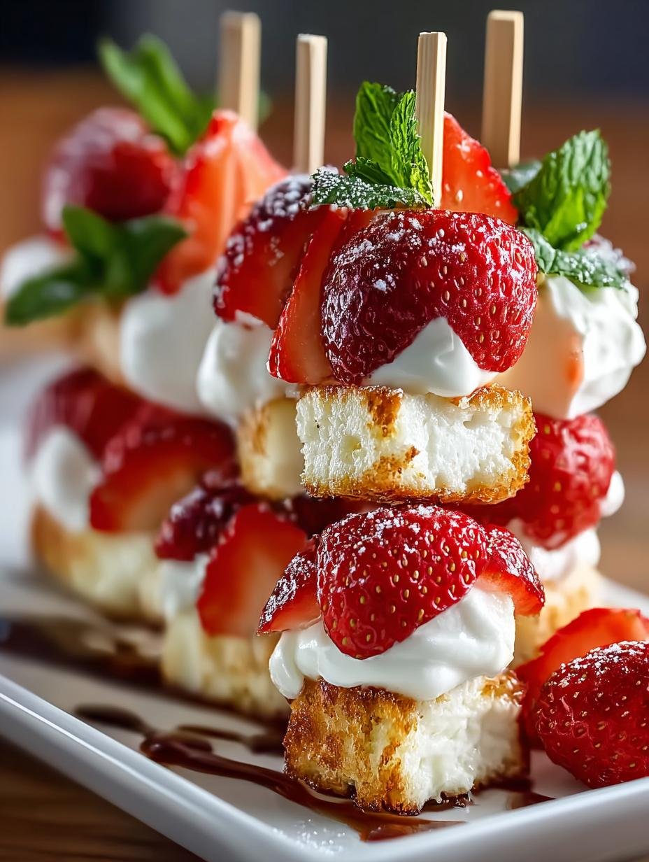 Irresistible Strawberry Shortcake Kabobs