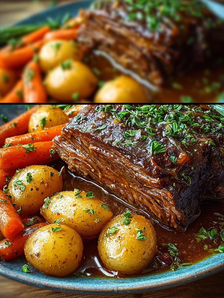 Close-up van de malse Italienischer Schmorbraten Braten Rezepte, gesneden en bedekt met rijke saus
