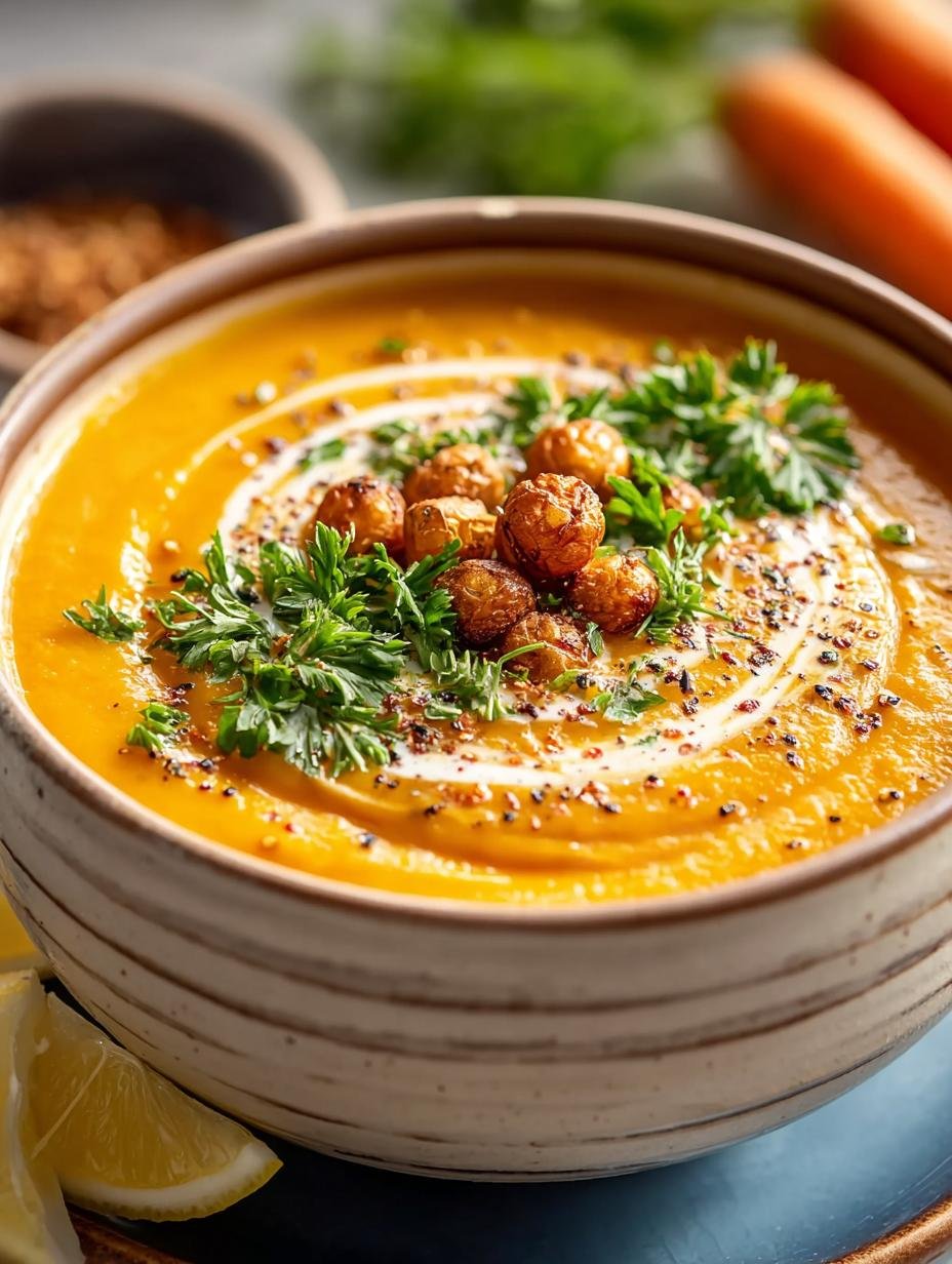 Karotten Miso Suppe Cremig