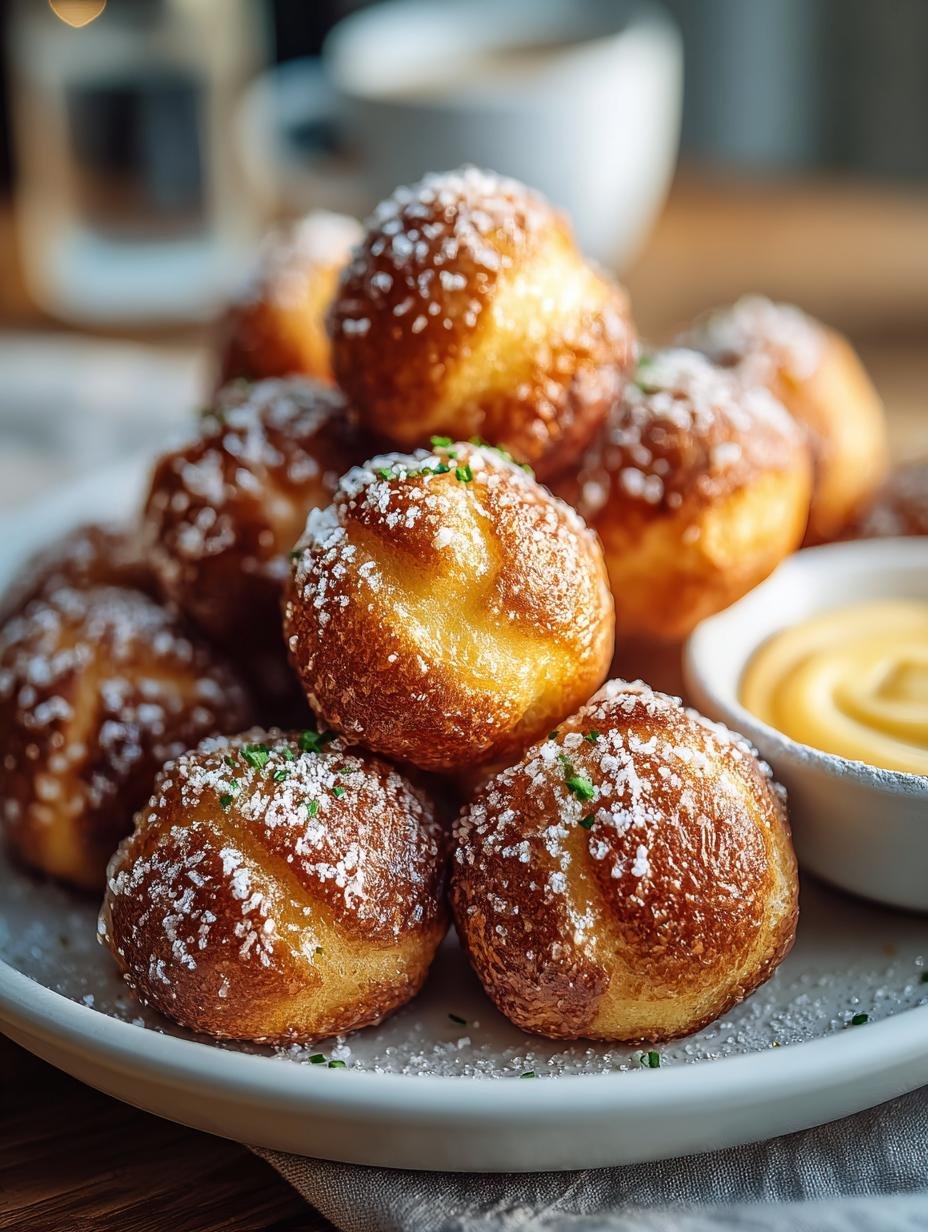 Heerlijke Keto Brezelbissen Heissluftfritteuse, goudbruin gebakken en bestrooid met grof zout, klaar om te serveren als een perfecte koolhydraatarme snack.