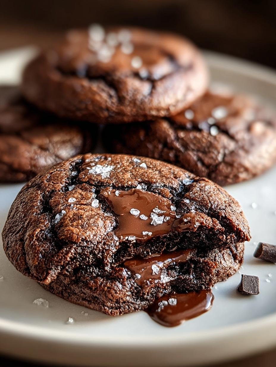 Keto Mehlfreie Fudge Kekse: 7 hemelse foutloze koekjes - Keto Mehlfreie Fudge Kekse - close-up van een gesneden koekje met een zachte, fudgy binnenkant