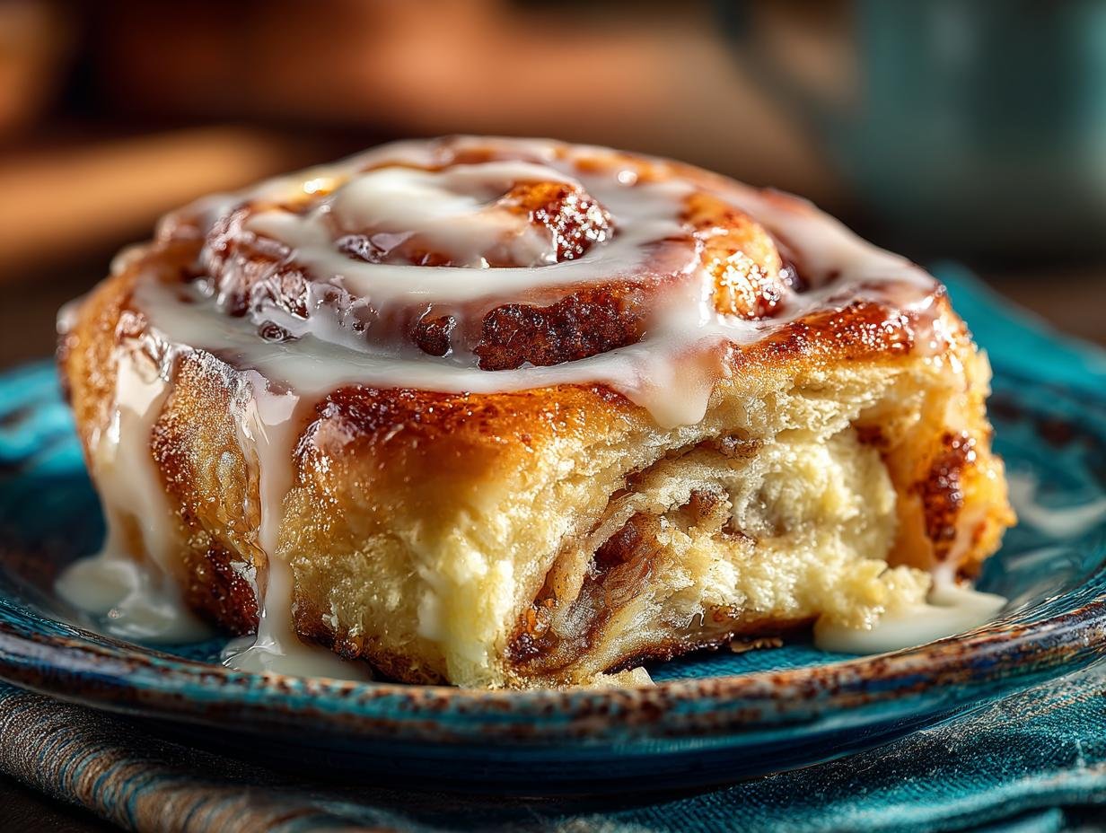 Heerlijke Keto Zimtschnecken Recept Low met glazuur op een houten plank