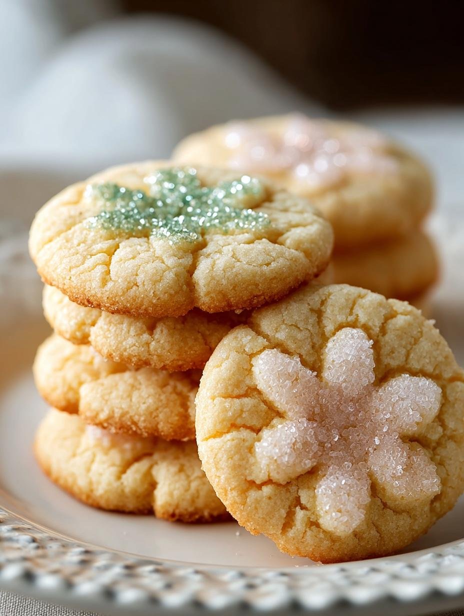 Close-up van Keto Zuckerplätzchen Süße Vergnügen, gestapeld en bestrooid met poedersuiker