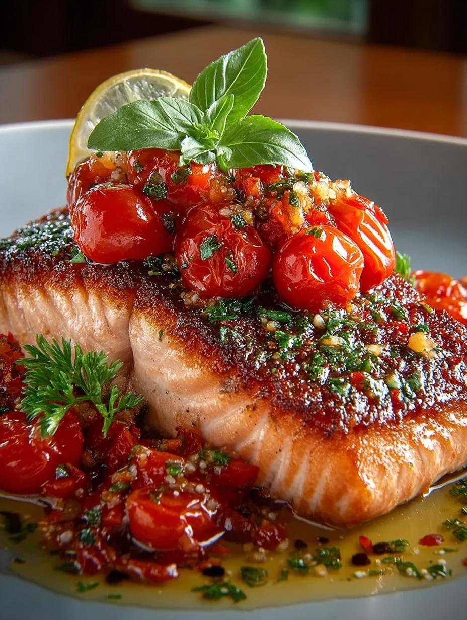 Lachsfilet Met Geschmorten Tomaten: Een Verrukkelijke 20-Minuten Maaltijd - Lachsfilet Mit Geschmorten Tomaten - additional detail