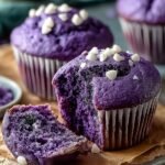 Moist Fluffy Ube Muffins