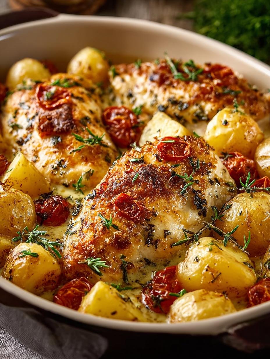 Ofenhaehnchen Mit Kartoffeln Einfach