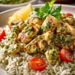 Pesto Haehnchen Mit Reis