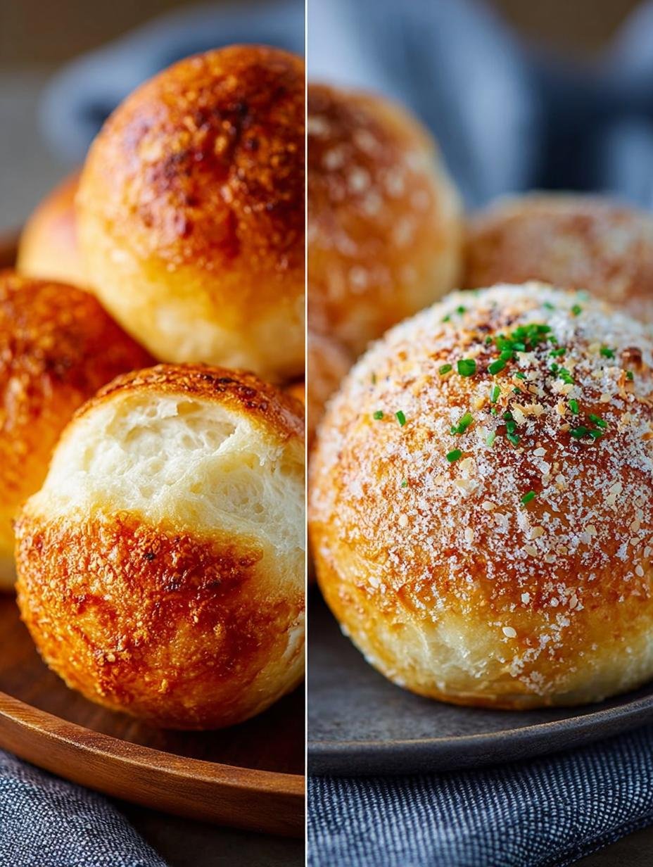 Close-up van een perfect gebakken Quarkbrotchen Aus Der Heisluftfritteuse met een knapperige korst en zachte binnenkant
