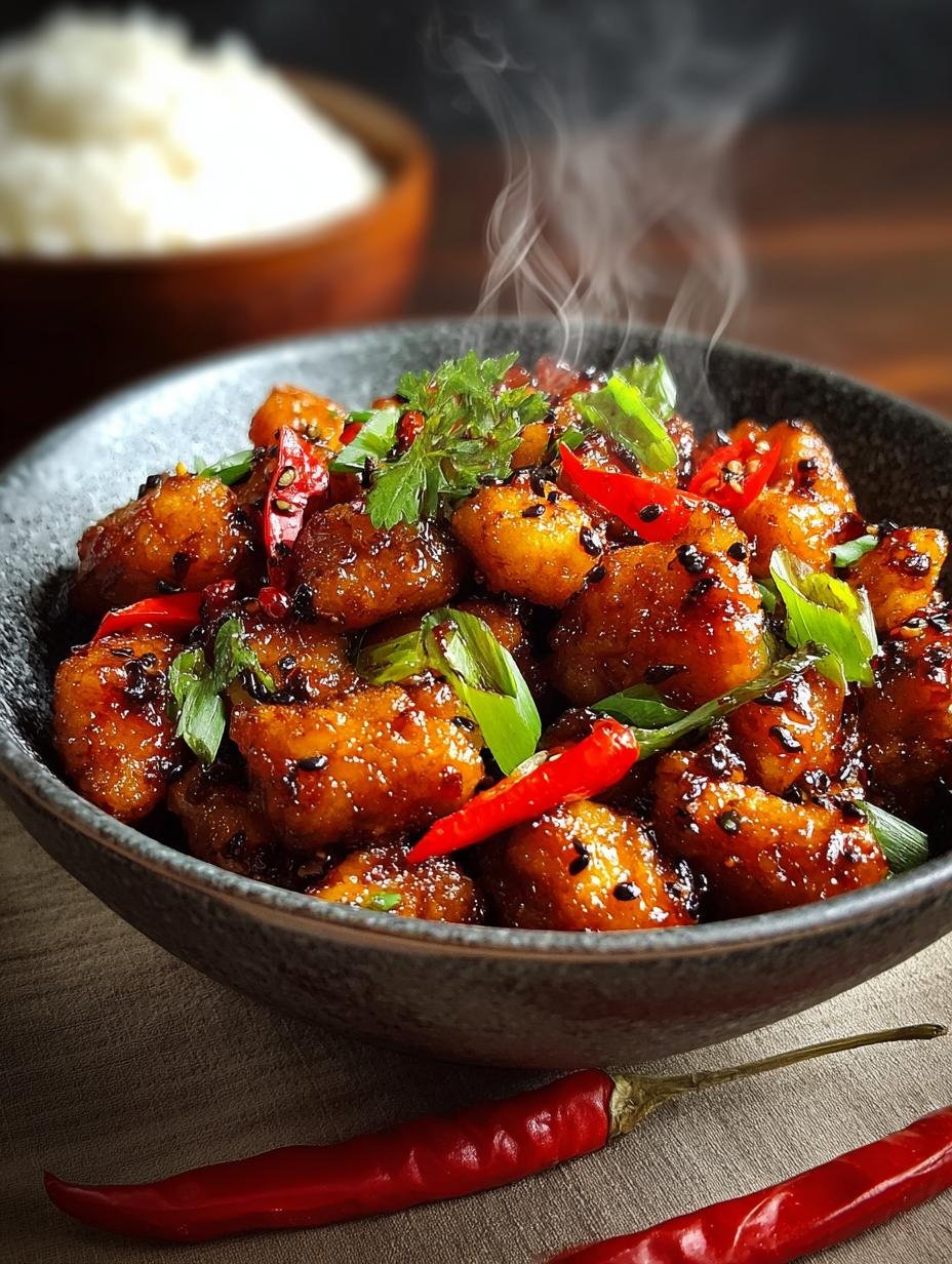 Verrukkelijke Pittige Zwarte Peper Kip met glanzende saus en verse groenten, klaar om te serveren