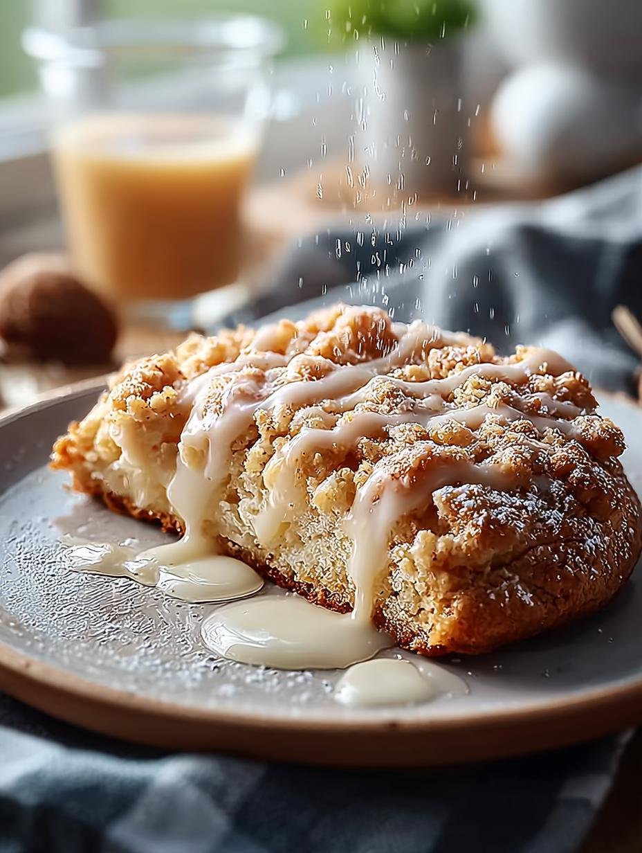 Close-up van een perfect gebakken Streuseltaler met gouden kruimels, klaar om te eten